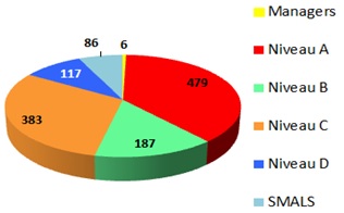 Graphique - Répartition du personnel par niveau